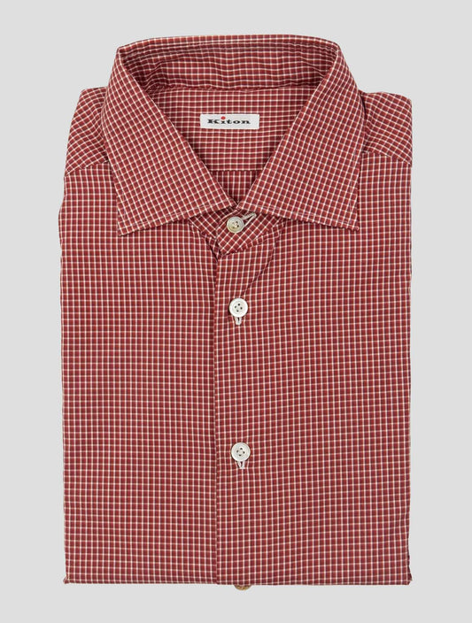 Kiton Red Cotton Shirt