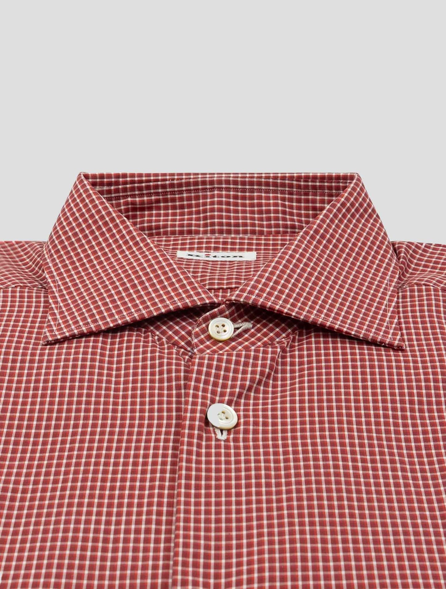 Kiton Red Cotton Shirt