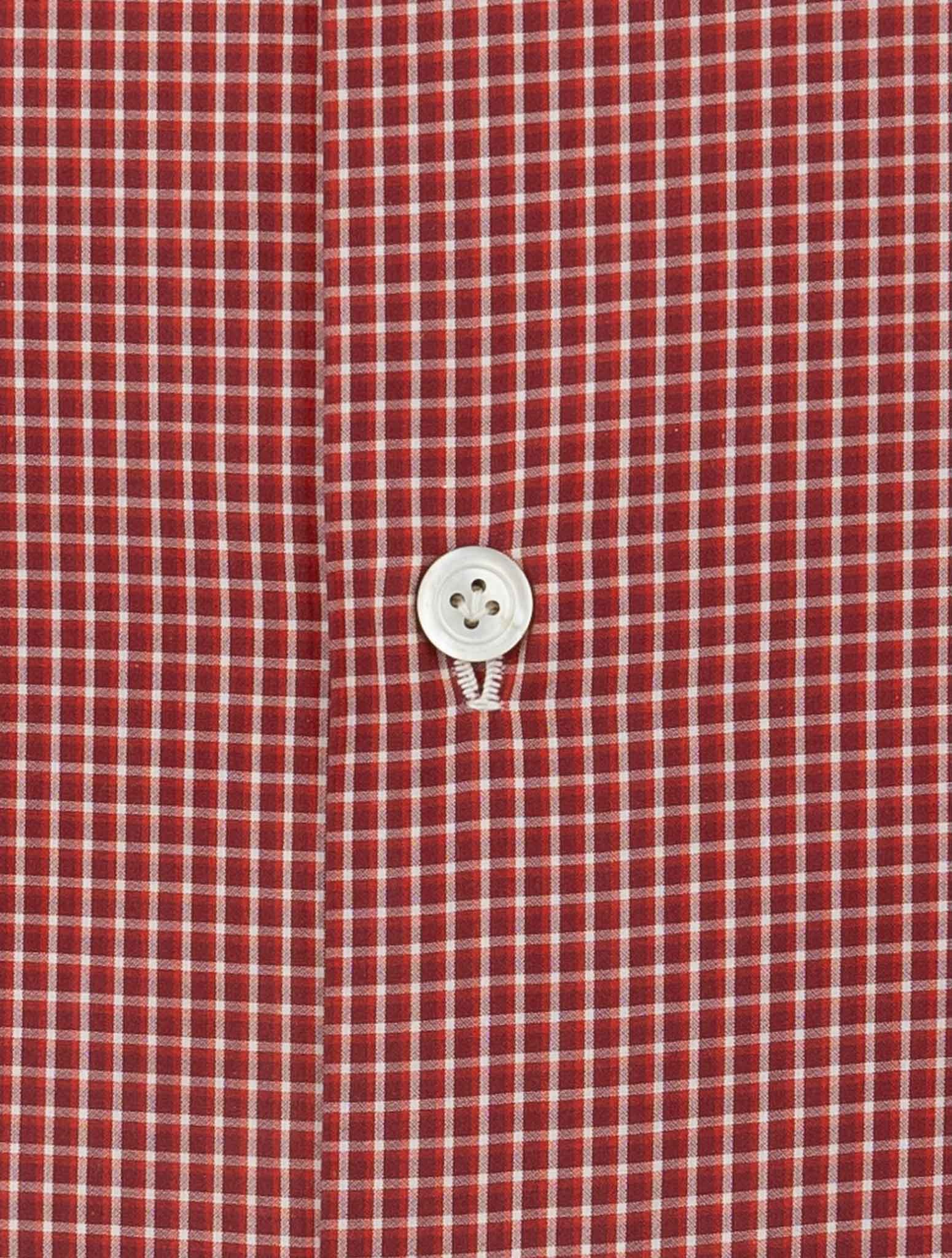 Kiton Red Cotton Shirt