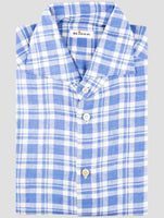 Kiton Blue Linen Pl Ea Shirt