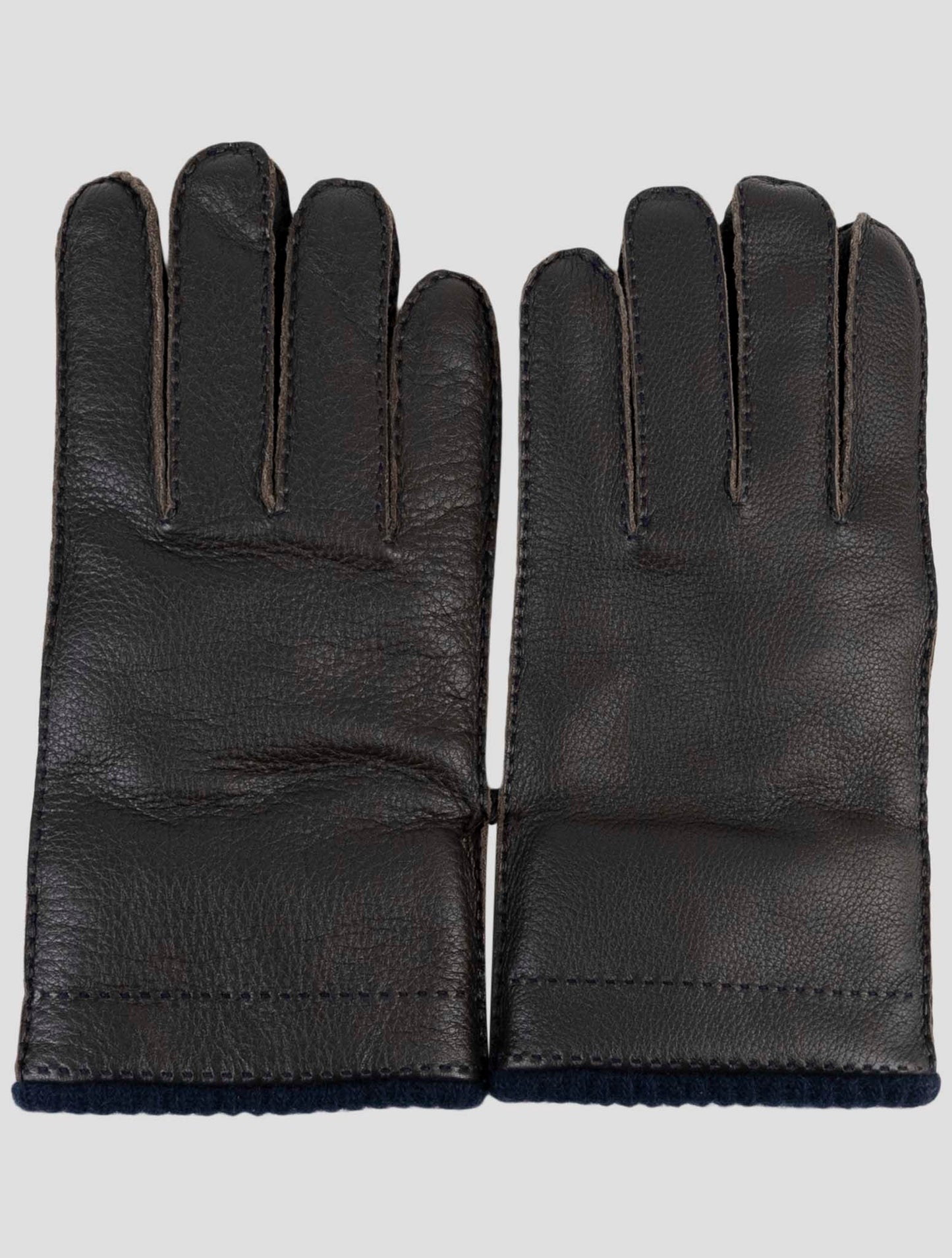 Kiton Brown Leather Gloves