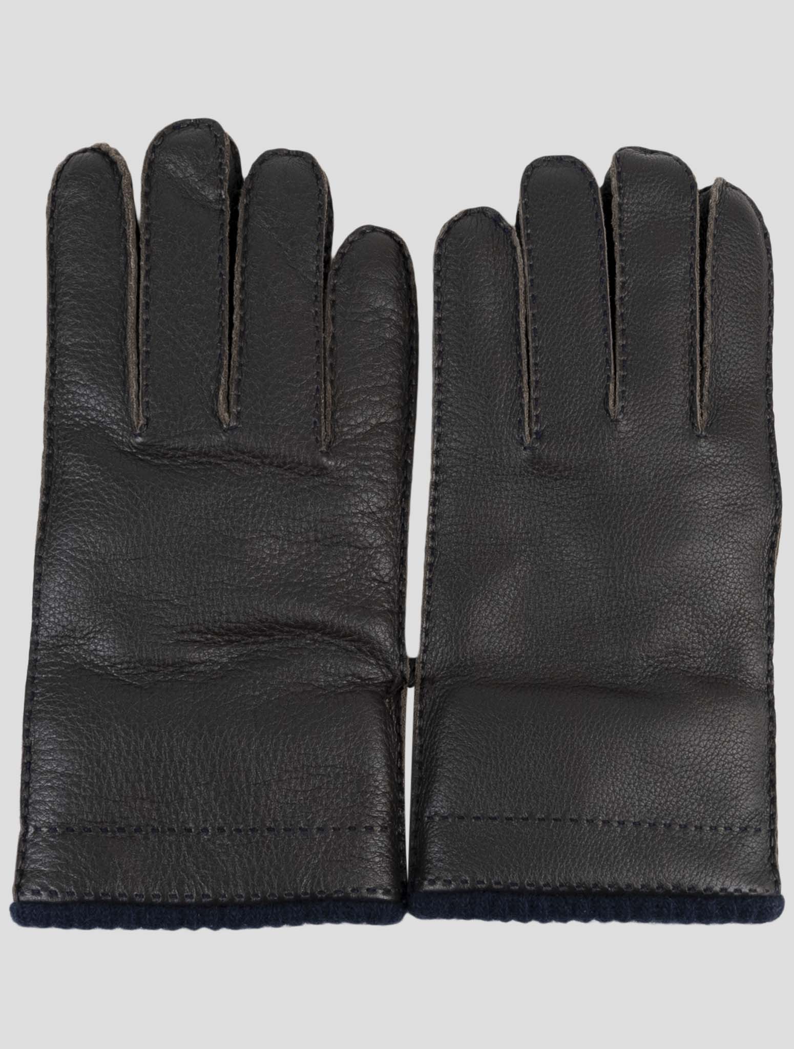 Kiton Brown Leather Gloves