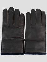 Kiton Brown Leather Gloves