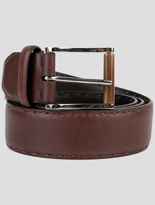 Kiton Burgundy Leather Belt