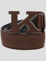 Kiton Brown Leather Suede Belt