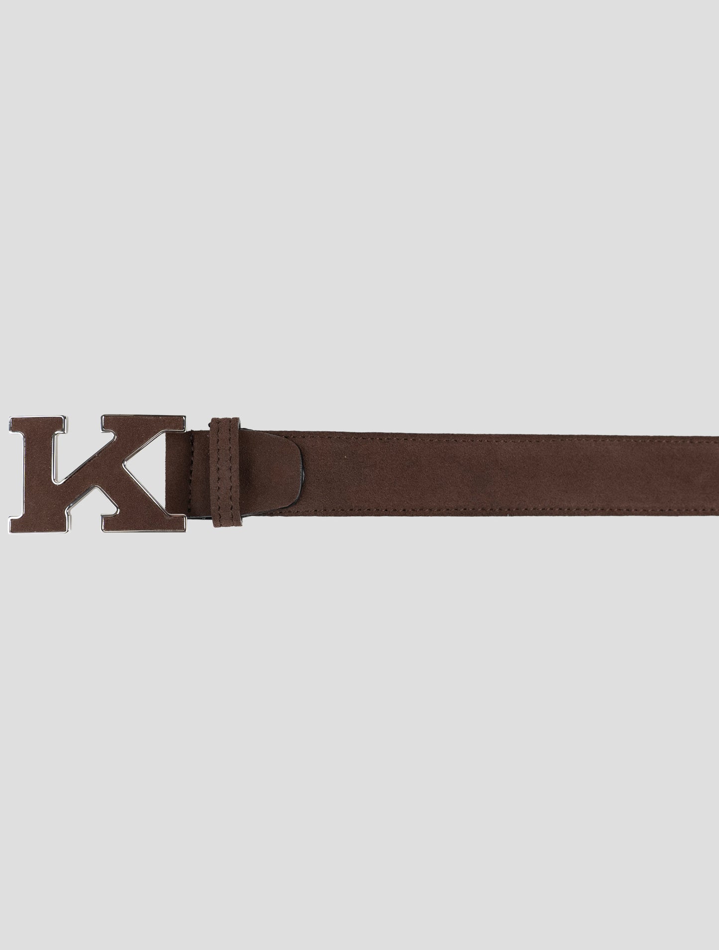 Kiton Brown Leather Suede Belt