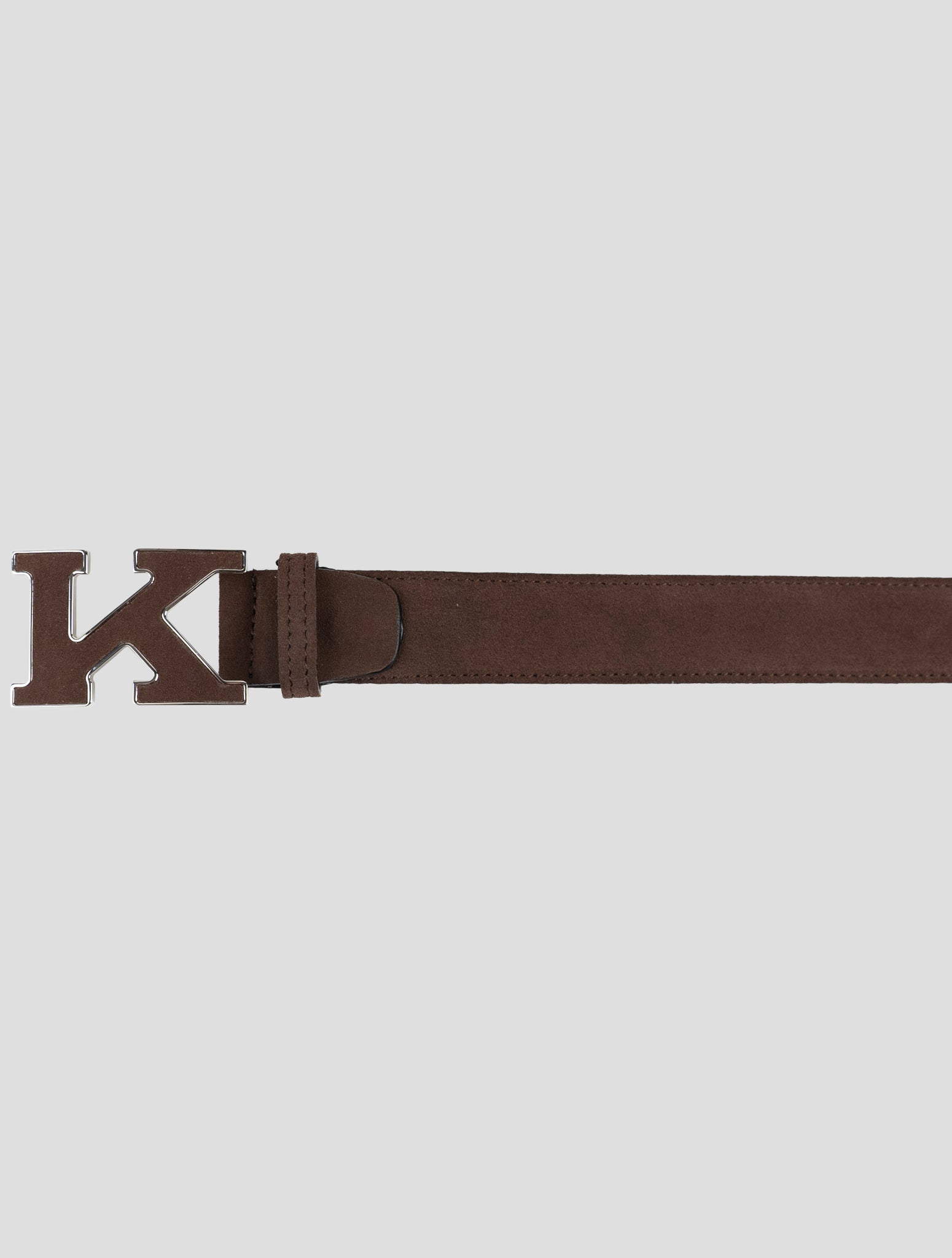 Kiton Brown Leather Suede Belt