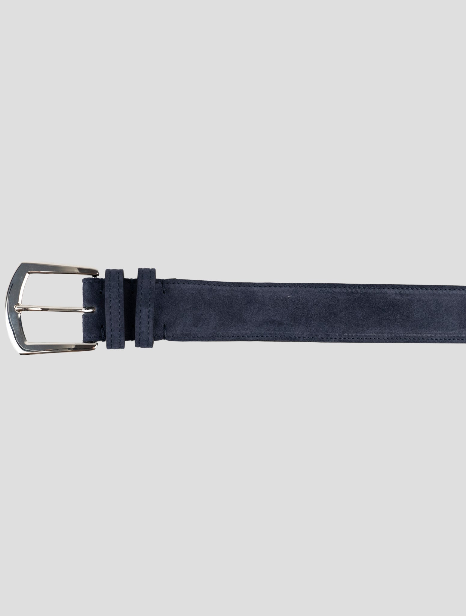 Kiton Blue Leather Suede Belt