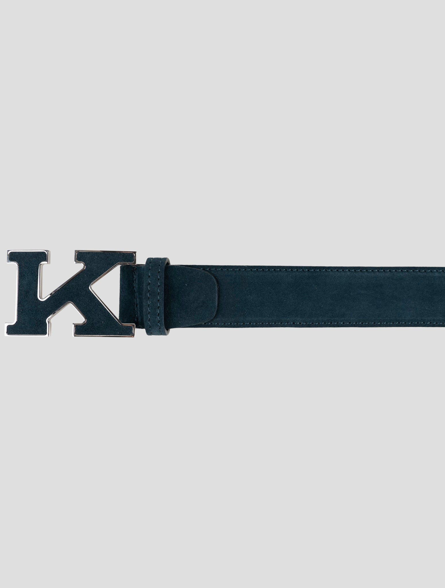 Kiton Blue Leather Suede Belt