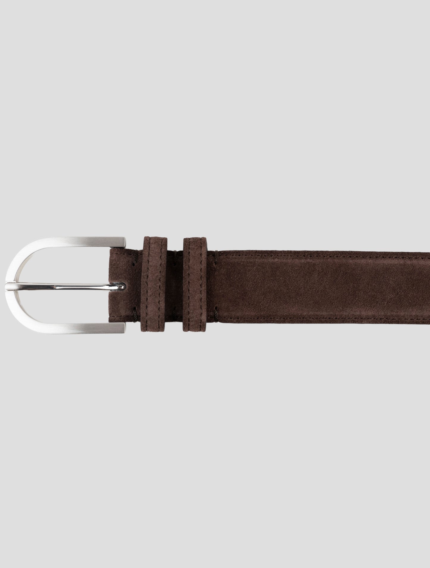Kiton Brown Leather Suede Belt