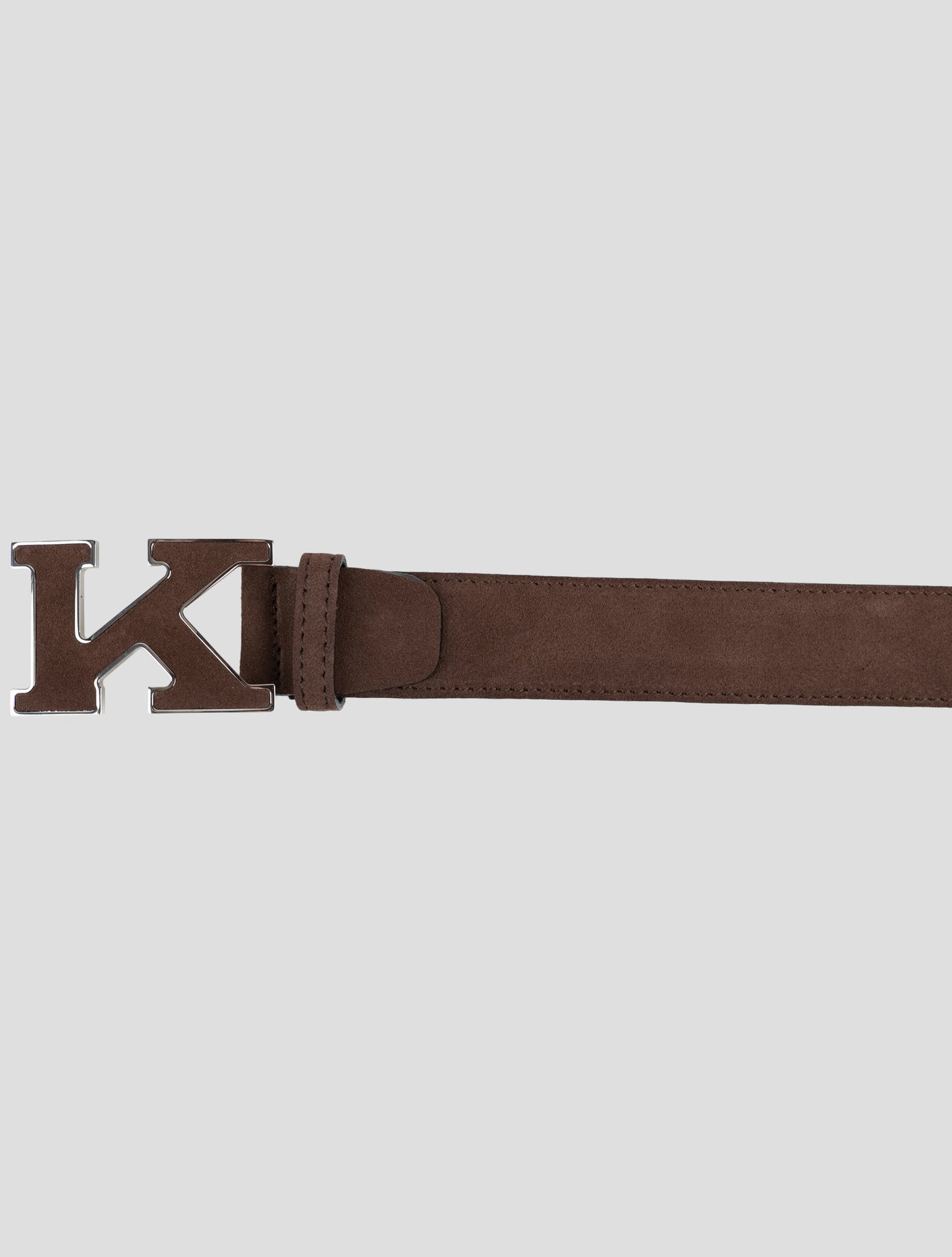 Kiton Brown Leather Suede Belt
