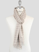 Kiton Beige Wool Silk Scarf