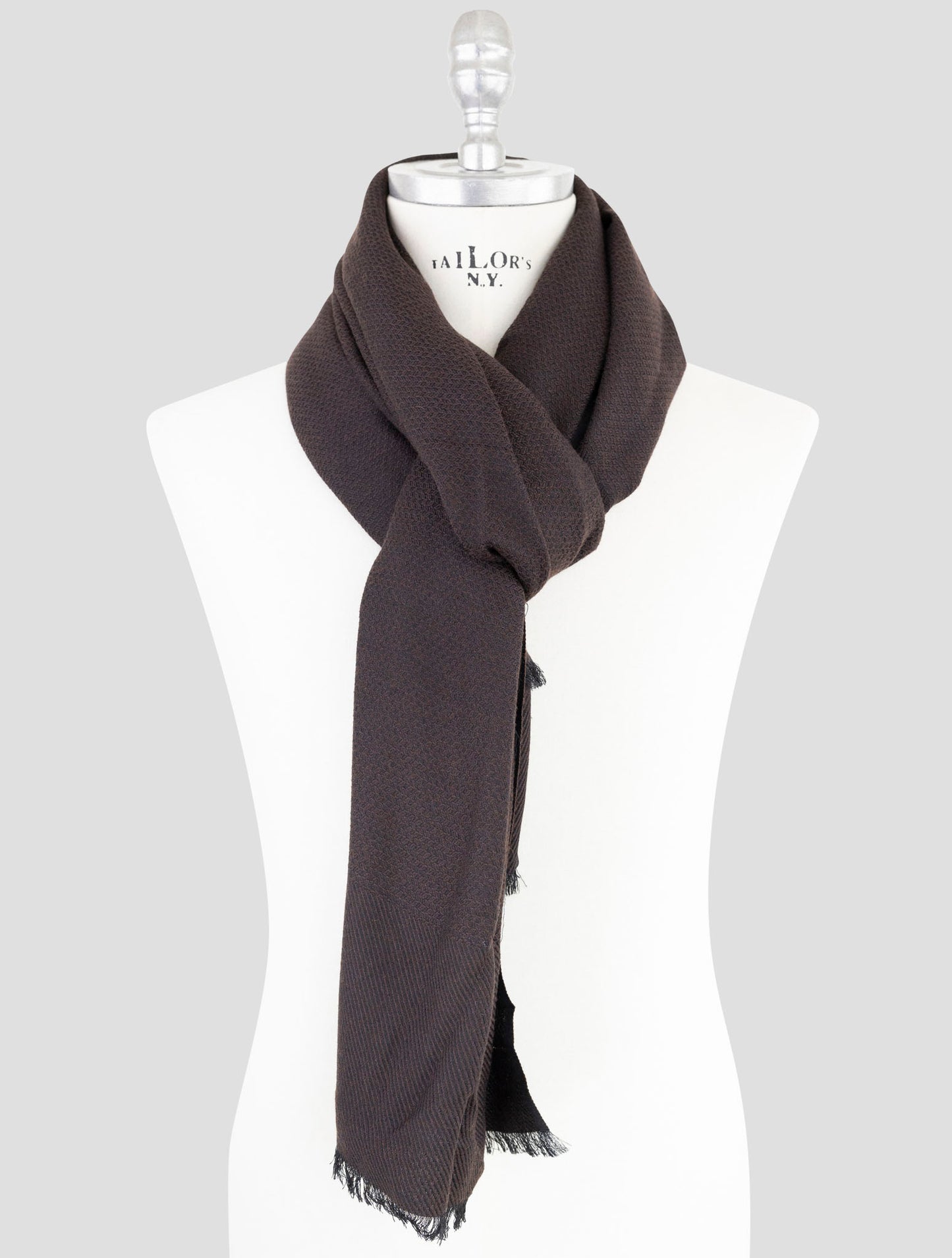 Kiton Blue Cashmere Silk Scarf