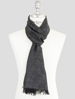 Kiton Gray Cashmere Silk Scarf