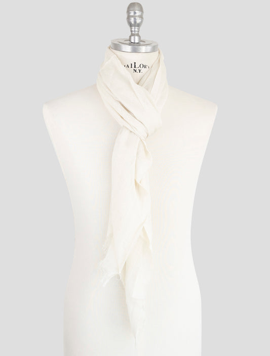 Kiton Beige Silk Linen Scarf