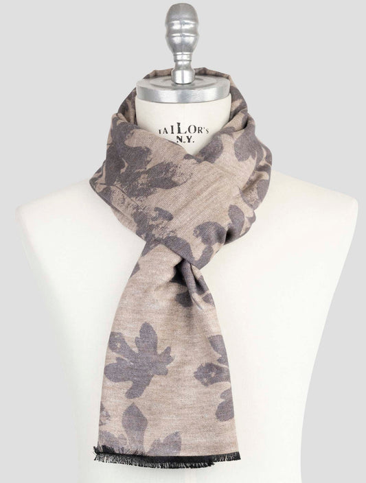 Kiton Beige Silk Scarf