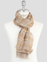 Kiton Brown Linen Scarf