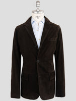 Kiton Brown Leather Suede Overcoat