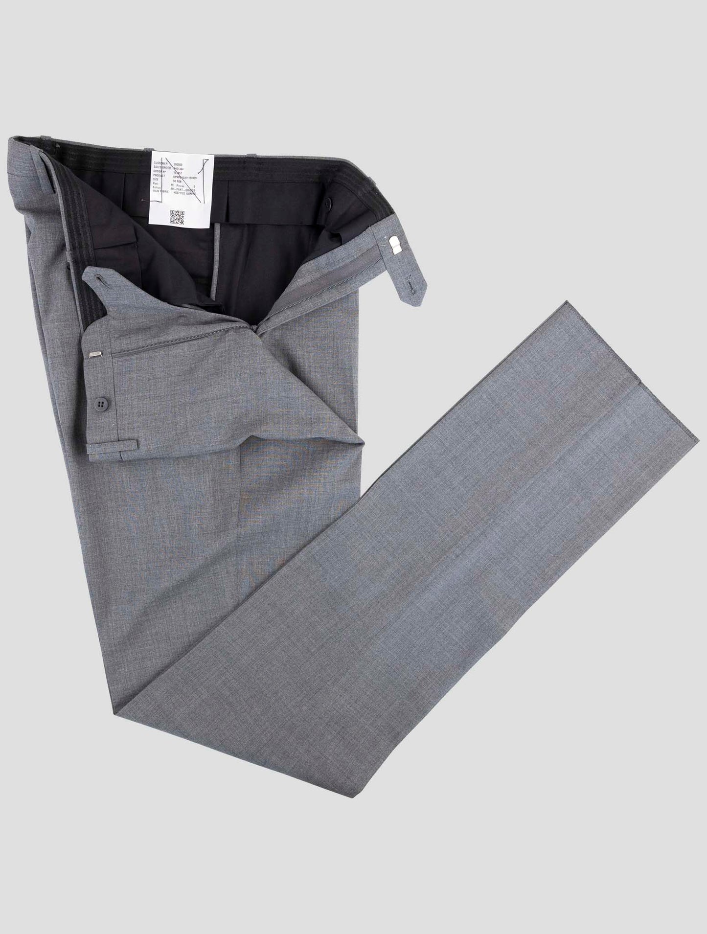 Kiton Gray Wool Dress Pants