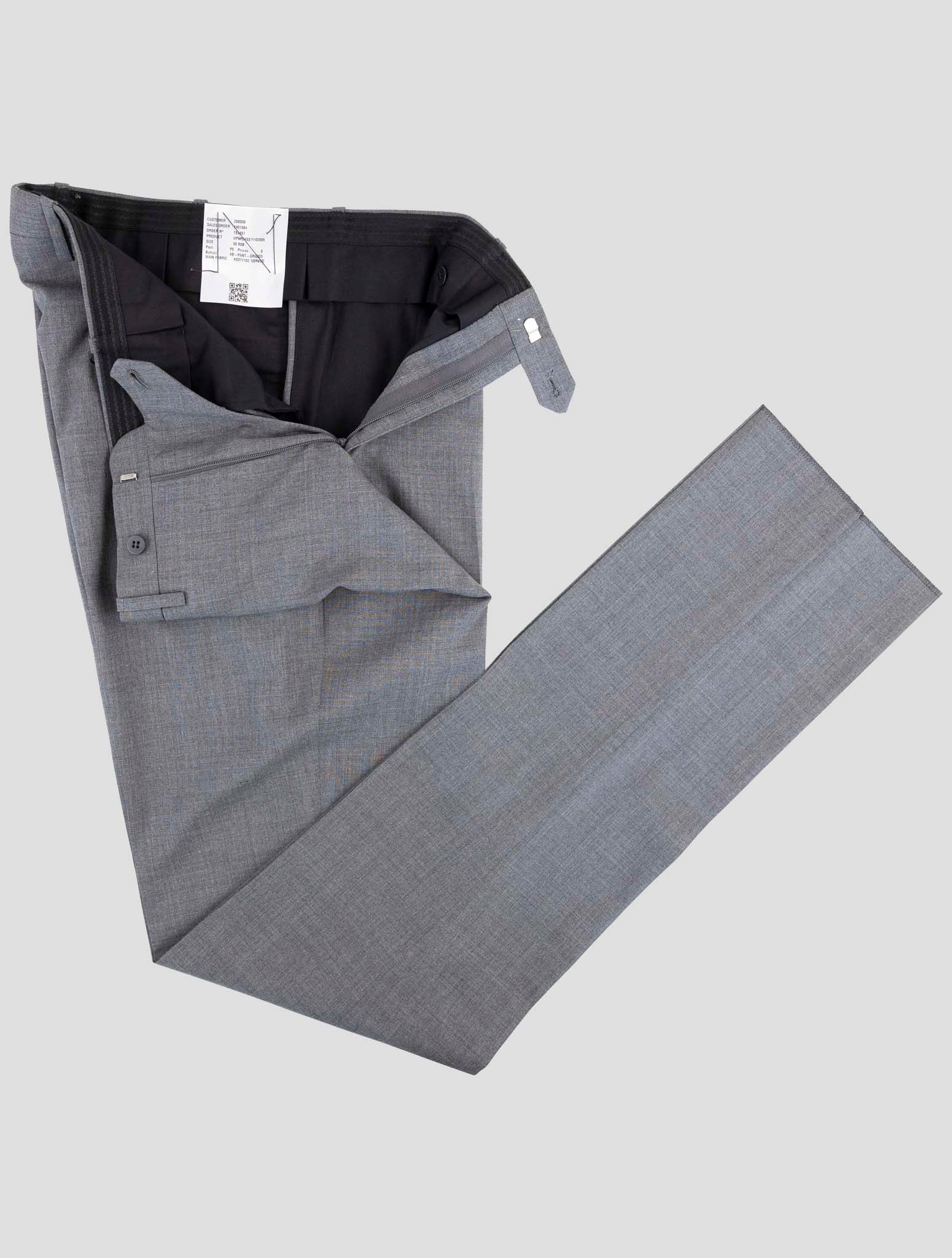 Kiton Gray Wool Dress Pants