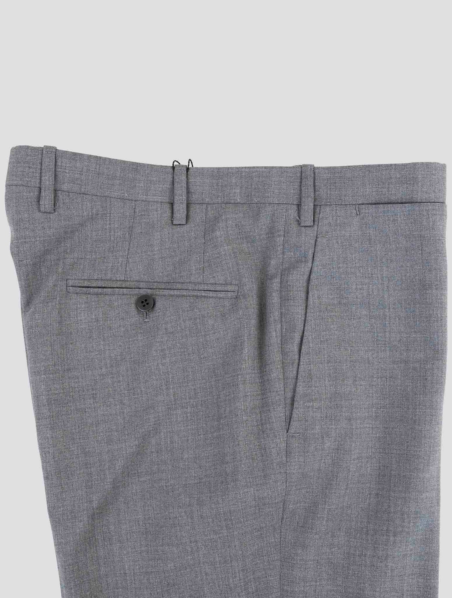 Kiton Gray Wool Dress Pants