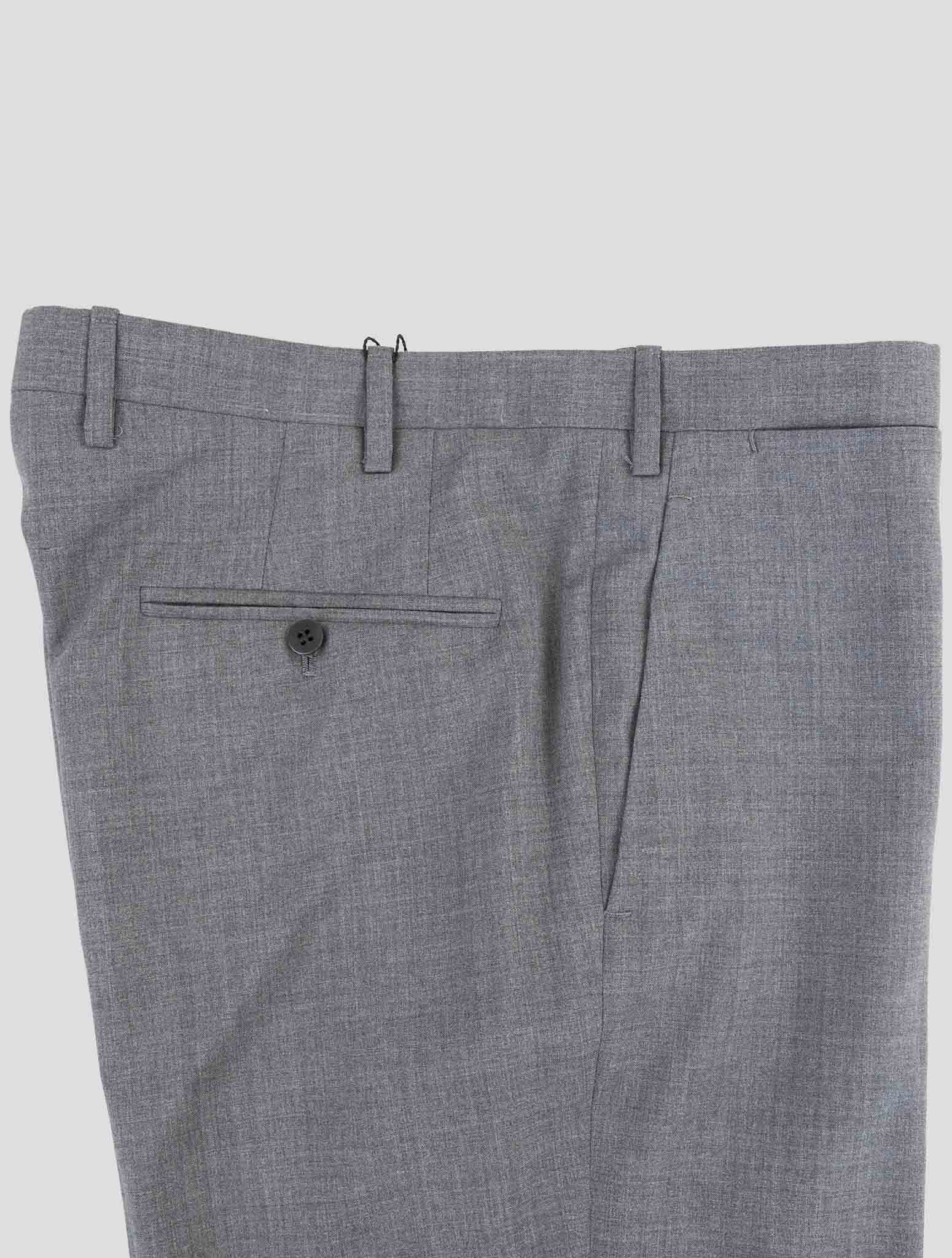 Kiton Gray Wool Dress Pants