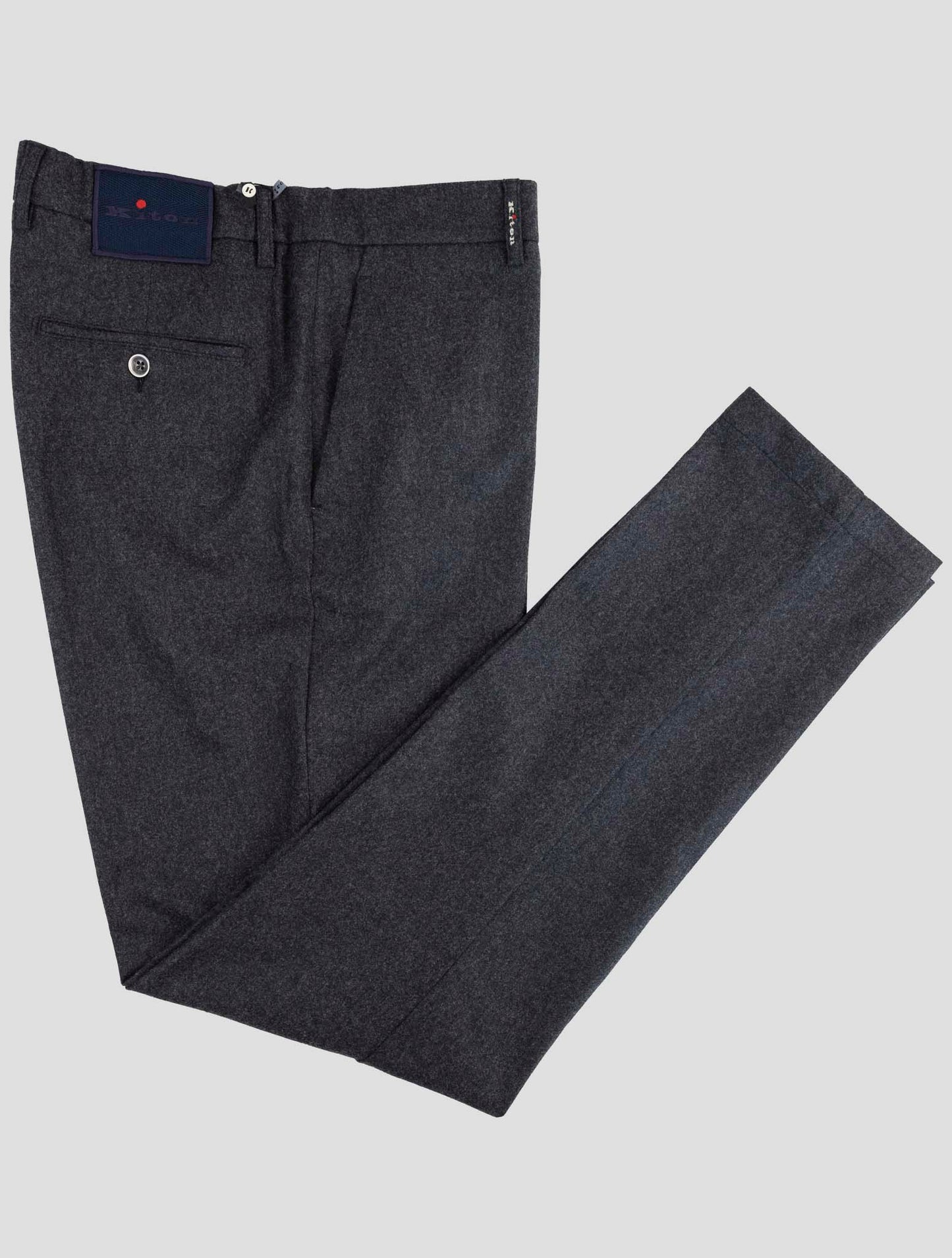 Kiton Dark Gray Wool Pants