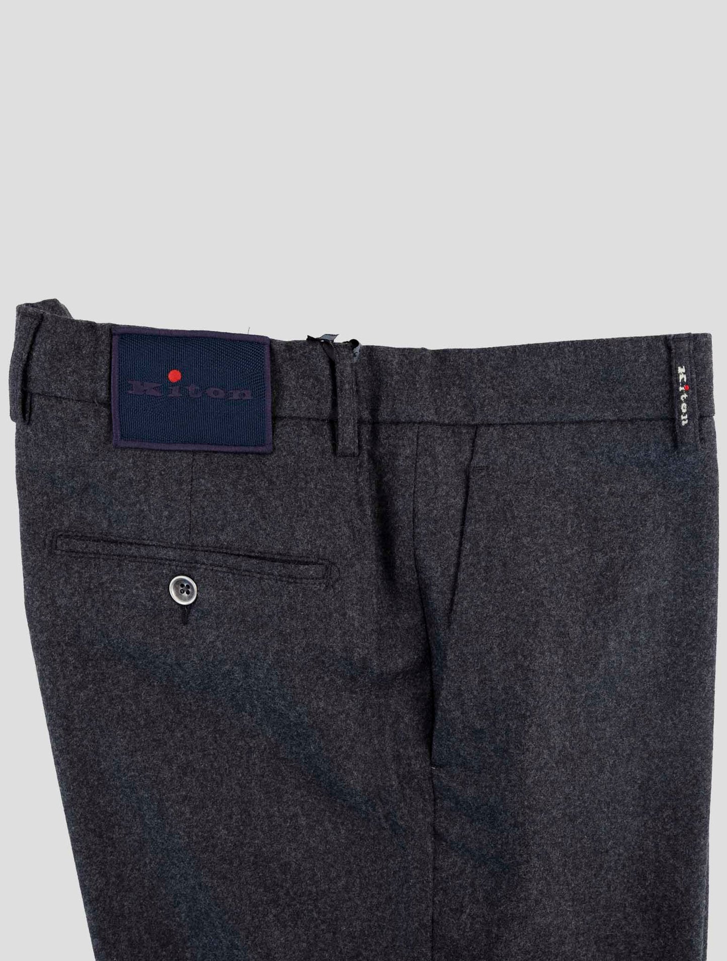 Kiton Dark Gray Wool Pants