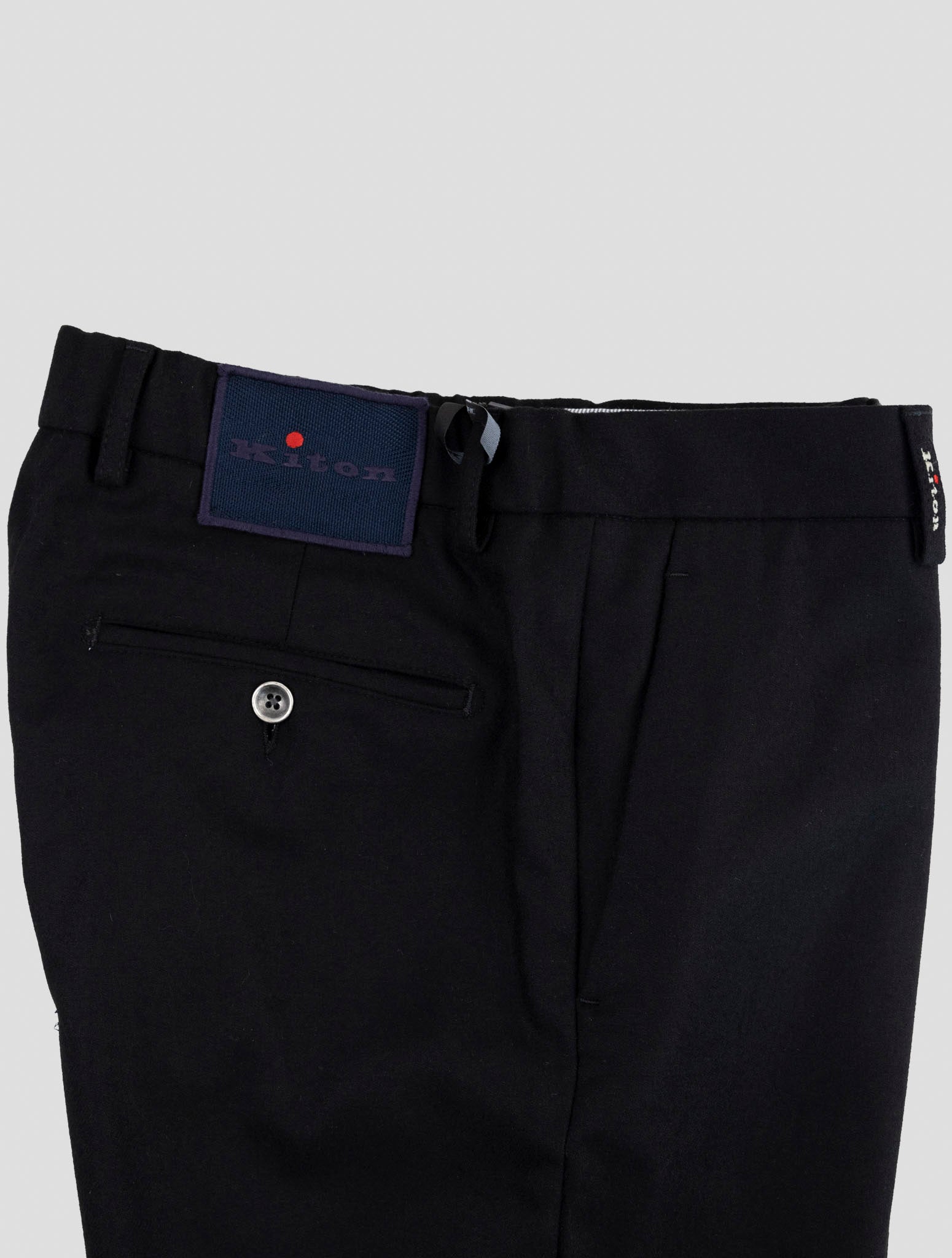 Kiton Black Wool Pants