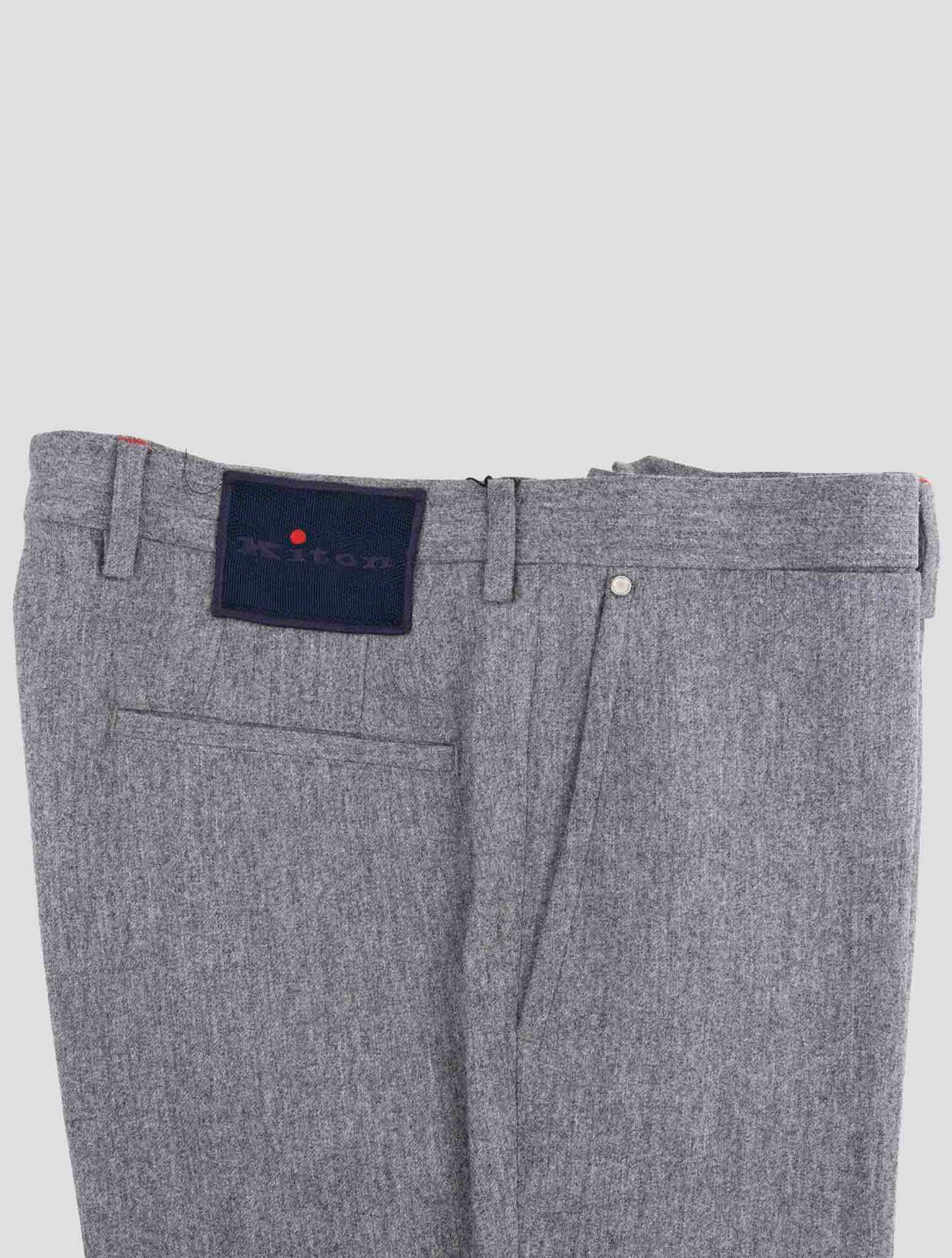 Kiton Gray Wool Pa Ea Pants