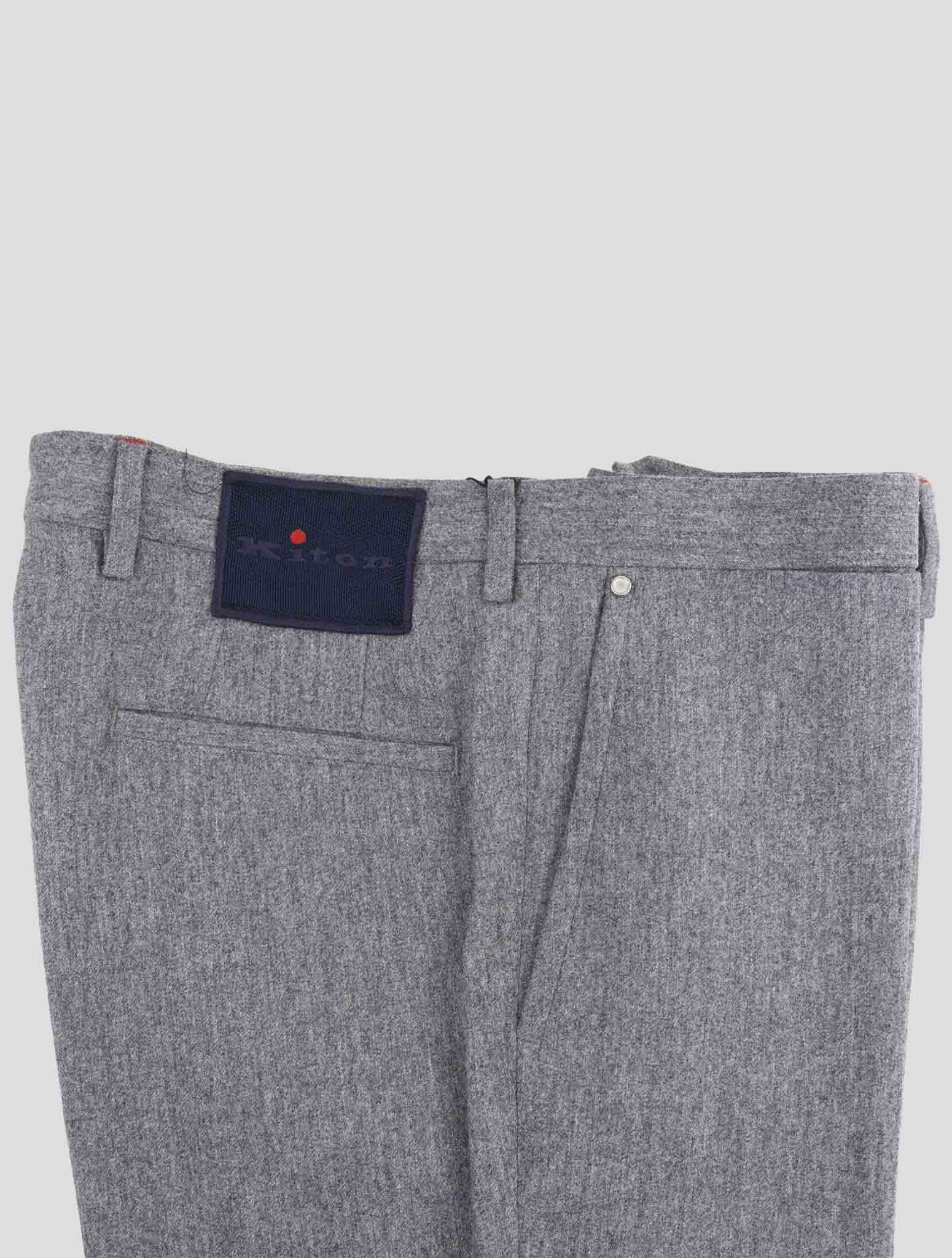 Kiton Gray Wool Pa Ea Pants