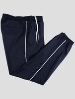 Kiton Blue Fleece Wool Pa Pants
