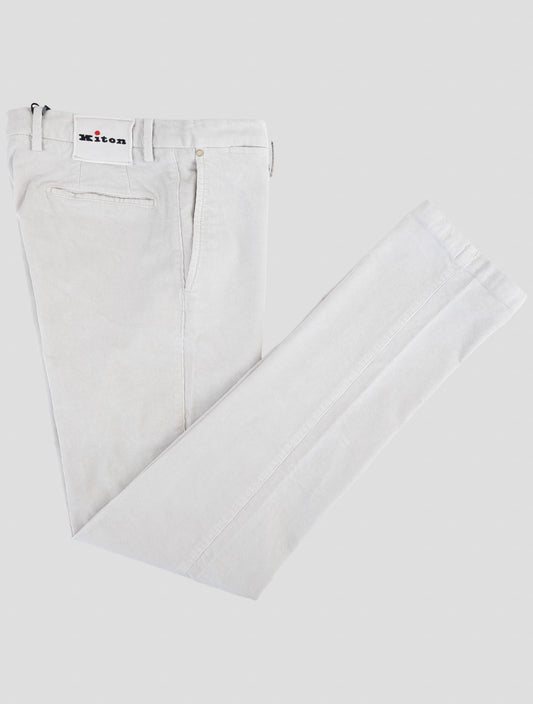 Kiton Gray Cotton Ea Velvet Pants