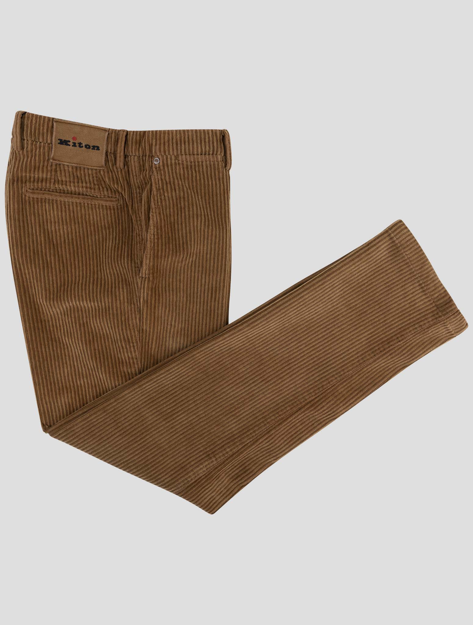 Kiton Brown Cotton Ea Velvet Pants