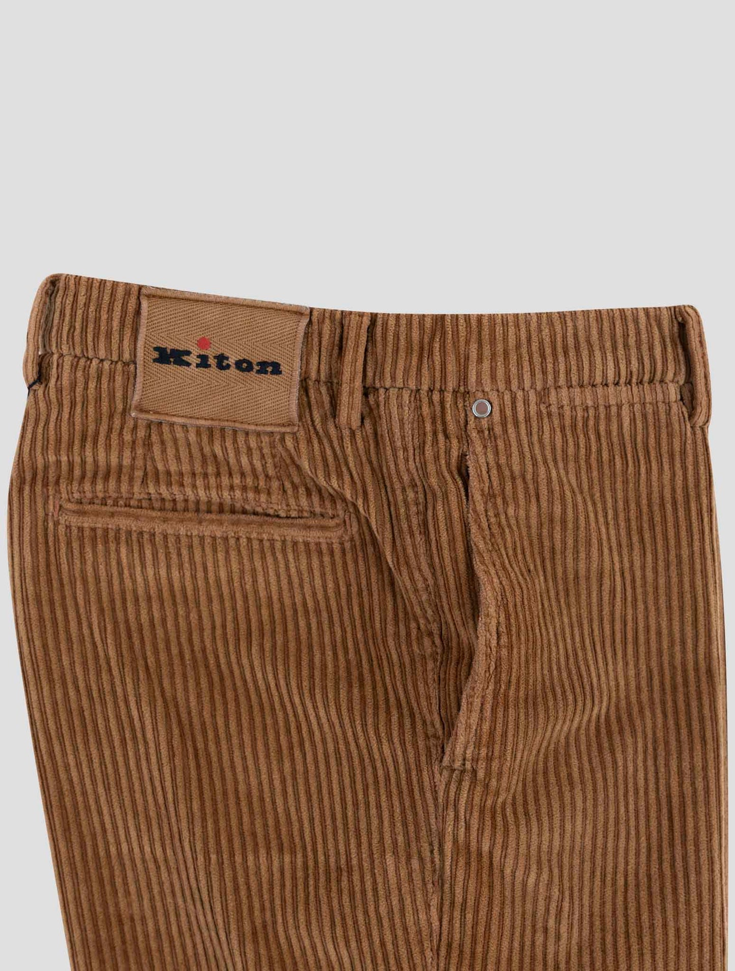 Kiton Brown Cotton Ea Velvet Pants