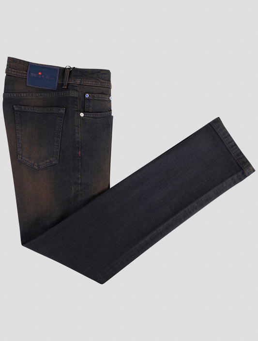 Kiton Brown Cotton Ea Jeans