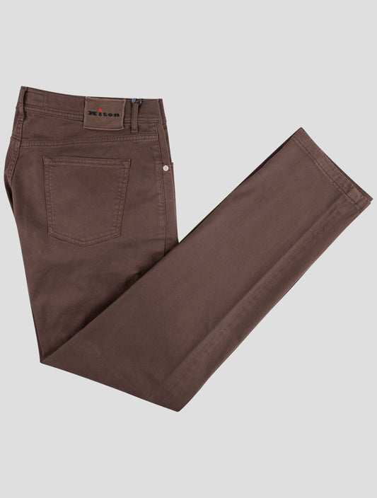 Kiton Brown Cotton Ea Jeans
