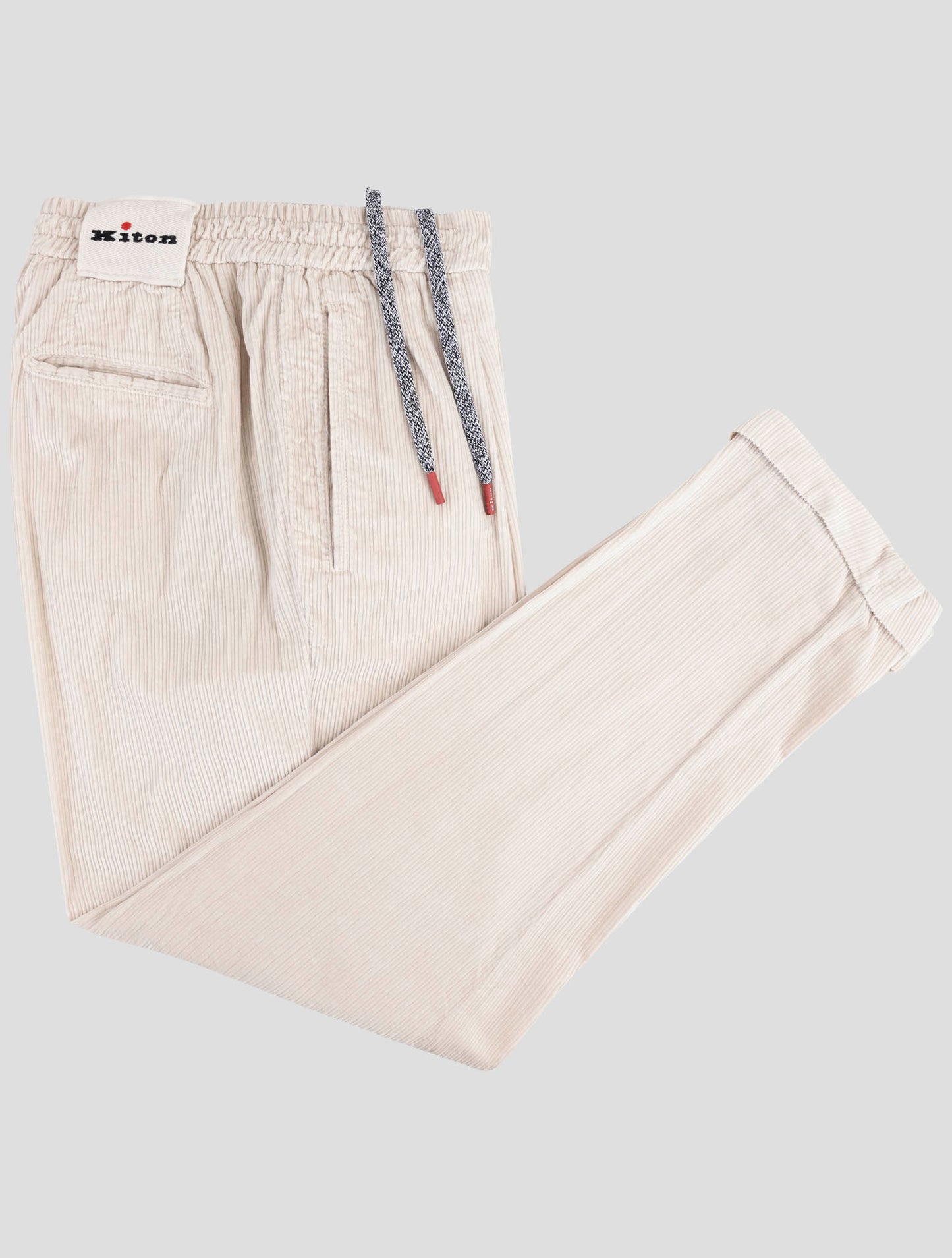 Kiton Beige Cotton Velvet Pants