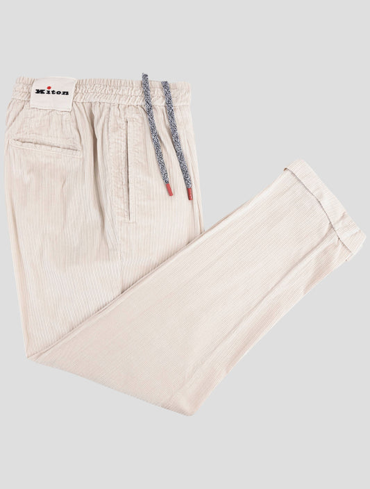 Kiton Beige Cotton Velvet Pants