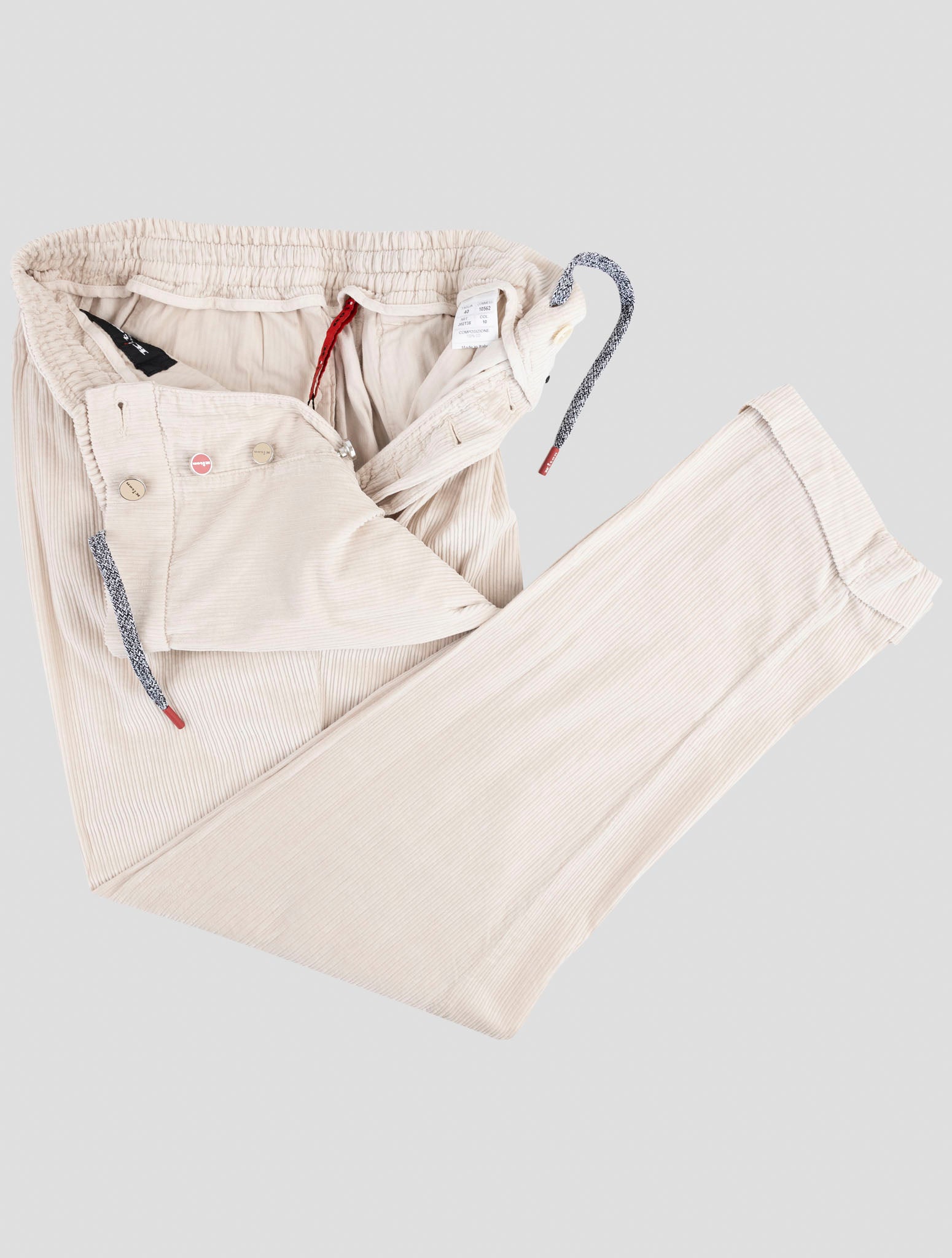 Kiton Beige Cotton Velvet Pants