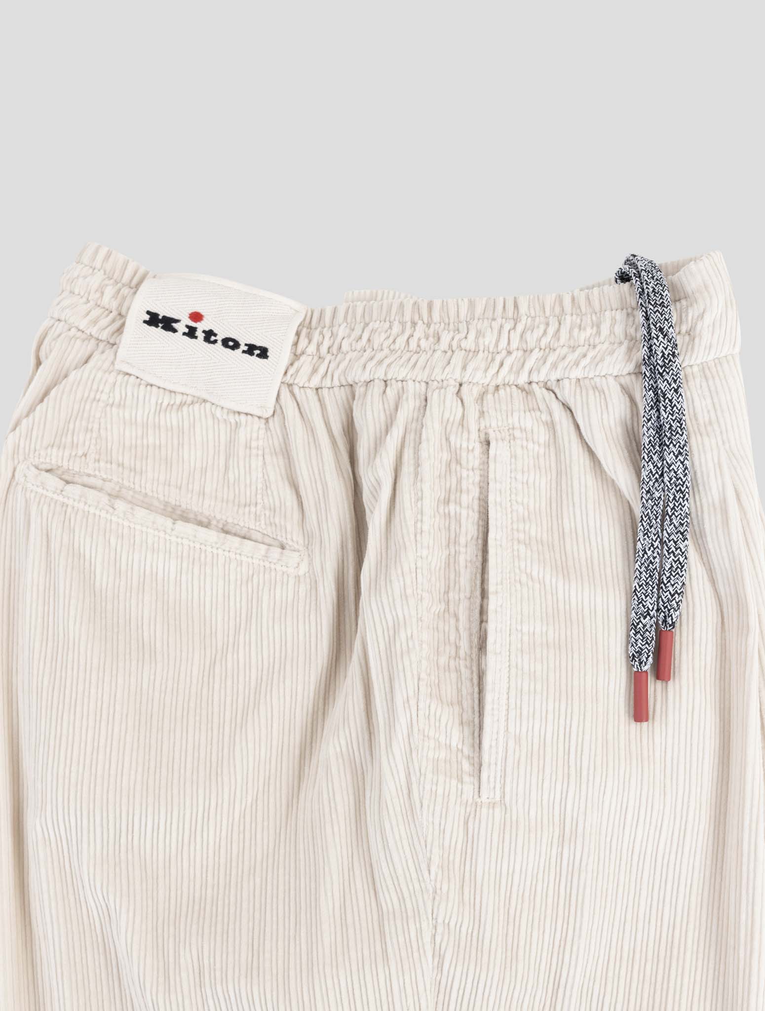 Kiton Beige Cotton Velvet Pants