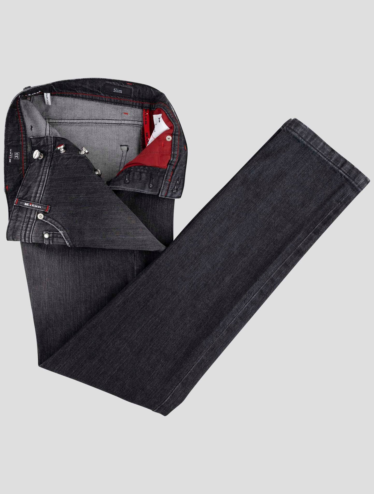 Kiton Gray Cotton Ea Jeans