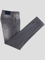 Kiton Gray Cotton Ea Jeans