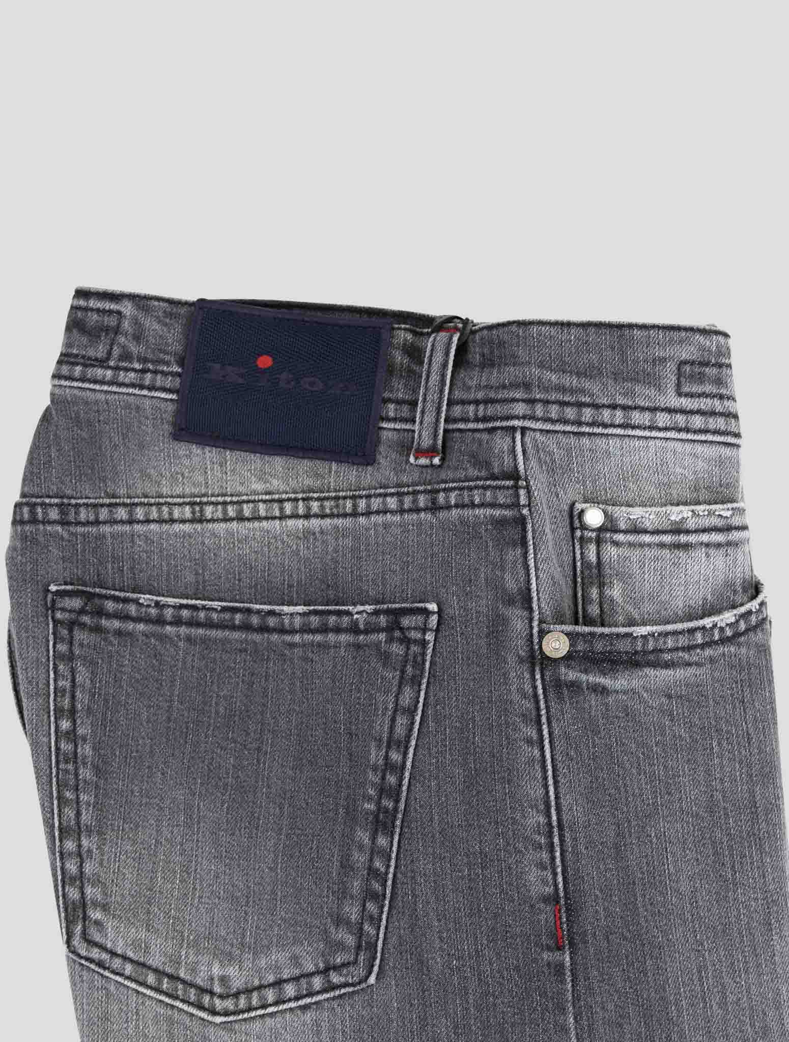 Kiton Gray Cotton Ea Jeans