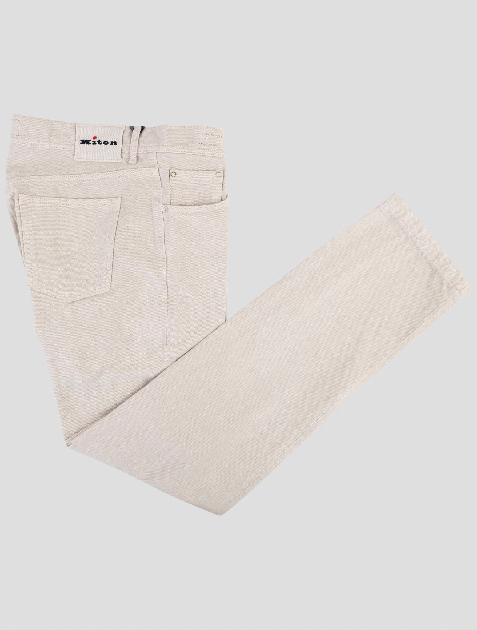 Kiton Beige Cotton Jeans