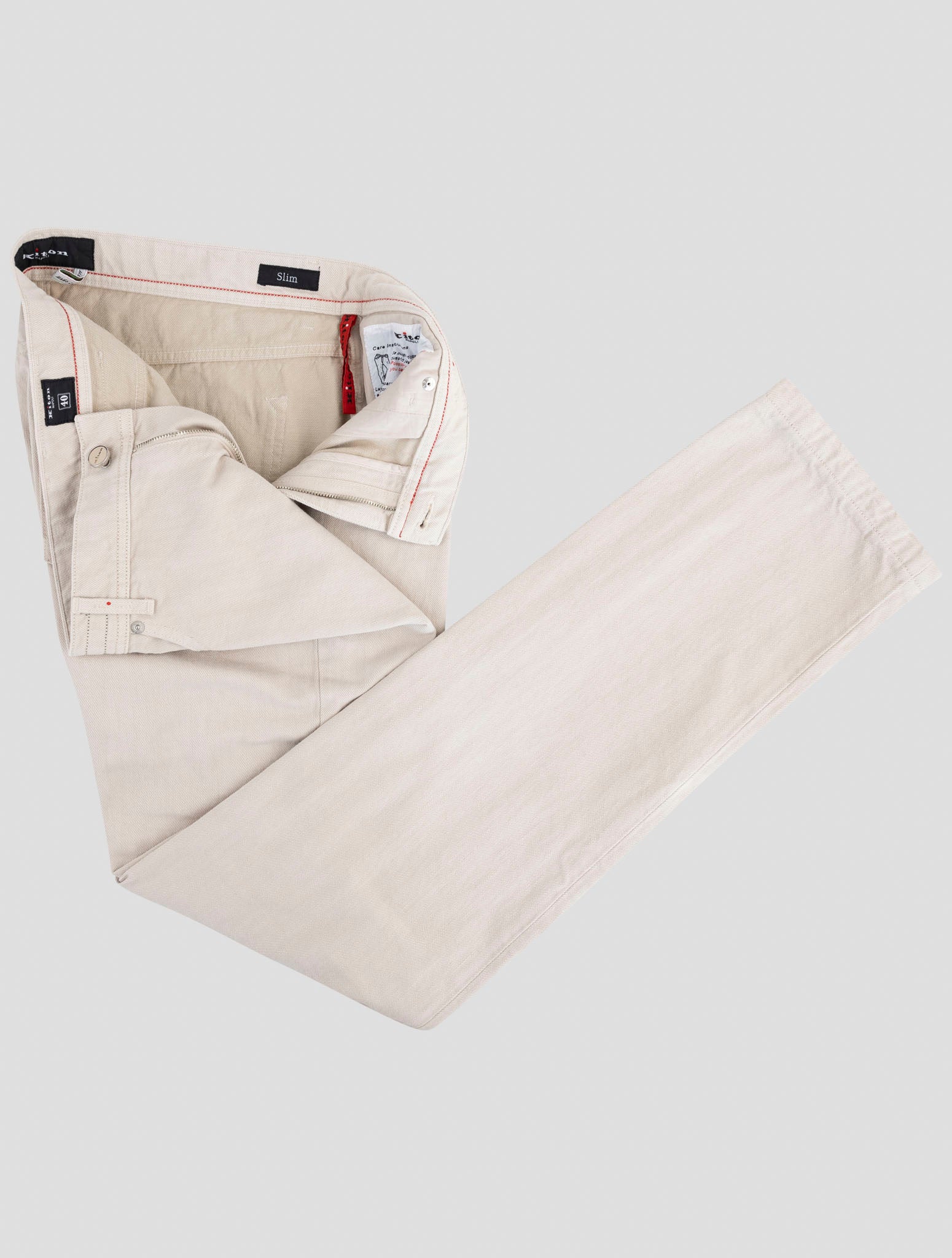 Kiton Beige Cotton Jeans