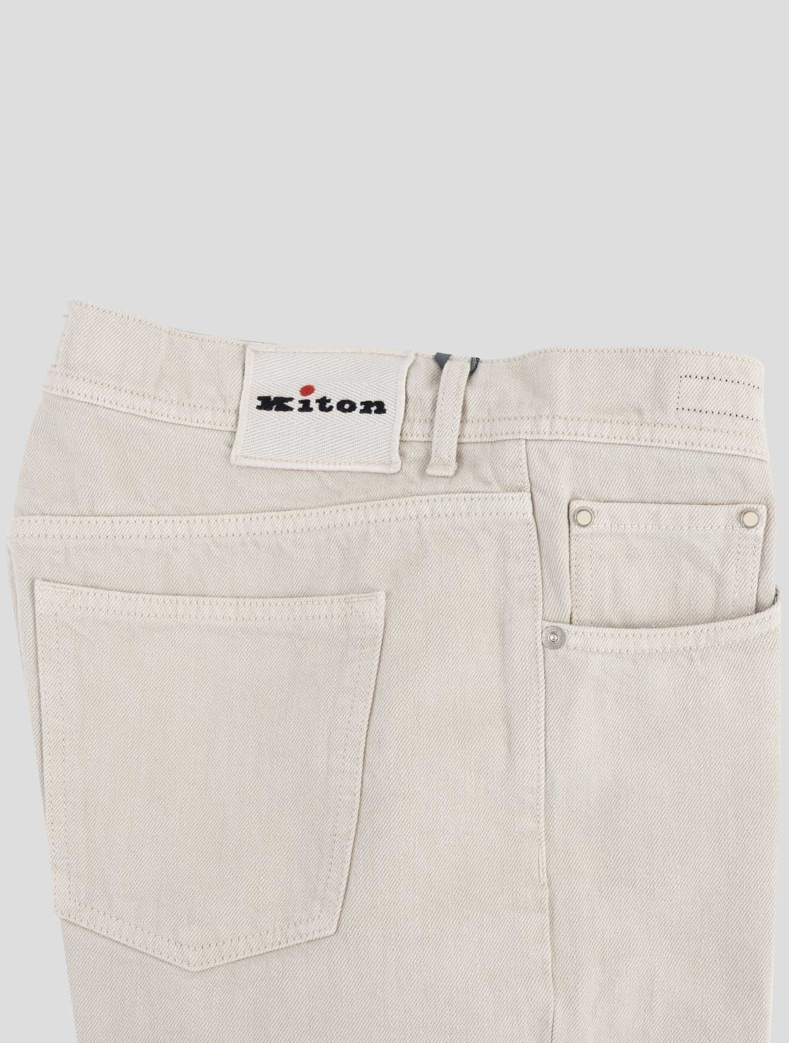 Kiton Beige Cotton Jeans