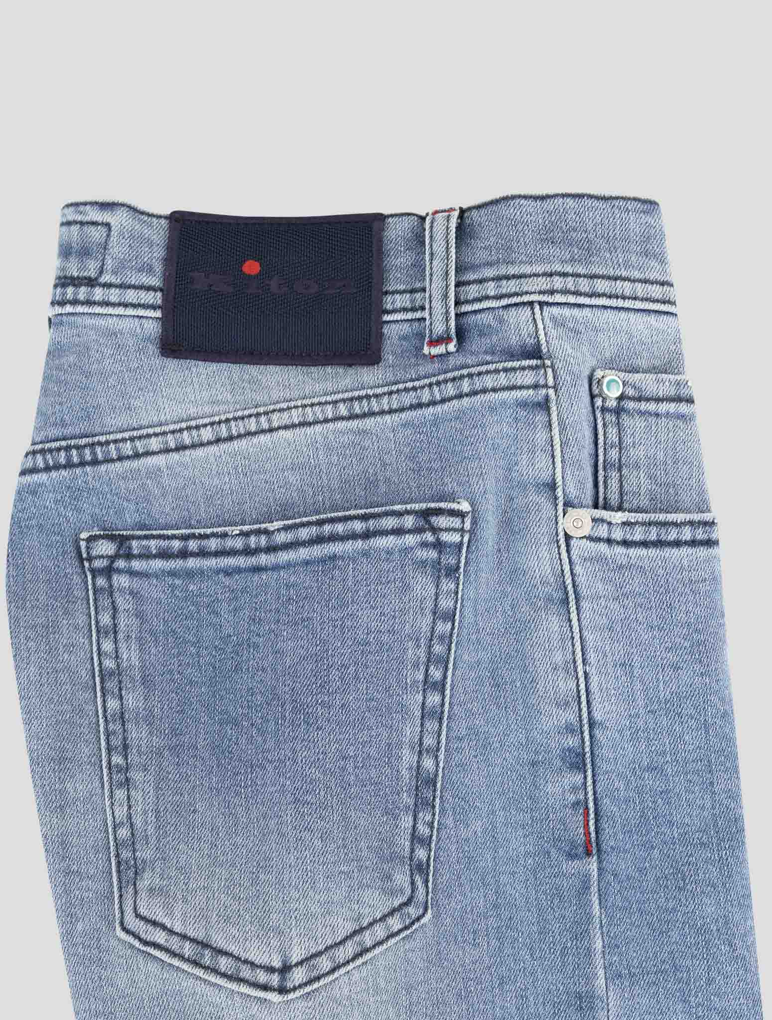 Kiton Blue Cotton Ea Jeans