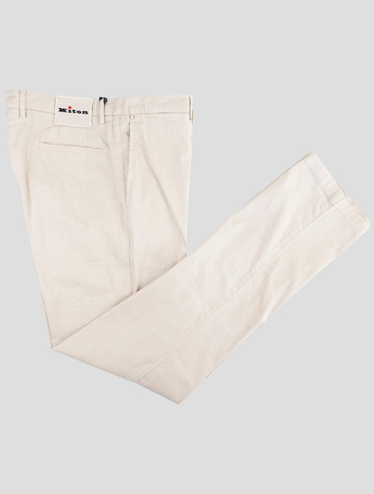 Kiton Beige Linen Cotton Ea Pants