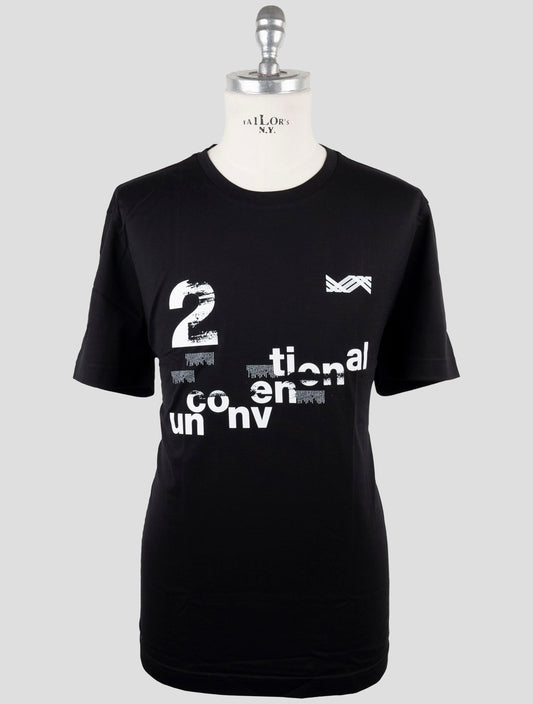 Kiton Knt Black Cotton T-Shirt